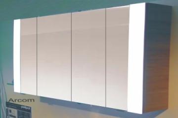 PCON Spiegelschrank | Acrylblenden | 130 cm