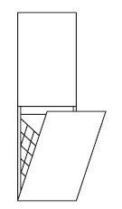 Pelipal PCON Highboard  | 1 Tür | 1 Wäschekippe | Breite 30 cm | Höhe 96 cm