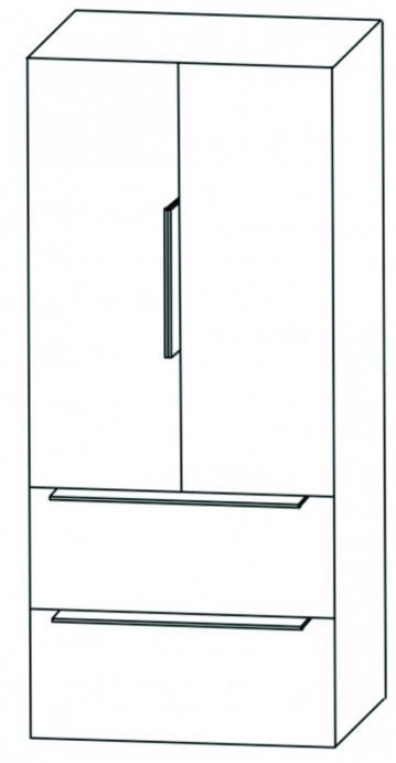 Puris Aspekt Mittelschrank Breite 60 cm | 2 Türen + 2 Auszüge