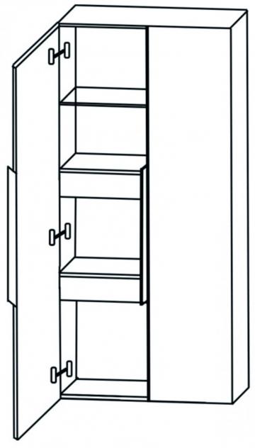 Puris Aspekt Mittelschrank + Innenschubkästen Breite 60 cm | 2 Türen