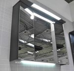  Prag 76 -85 cm | Set A | Spiegelschrank 3D mit Kranz