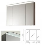  Prag 92 - 100 cm | Set C | Spiegelschrank mit Lichtkranz