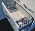 Pelipal Contea Badmbel Kosmetikeinsatz fr Waschtischunterschrank mit Drehtren unter dem Waschtischbecken