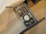 Pelipal Contea Badmbel Kosmetikeinsatz fr Waschtischunterschrank mit Drehtren unter dem Waschtischbecken