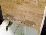 Marlin Bad 3160 - Motion | Hochschrank 40 cm 1 Tr | Kombination Holz & Glas