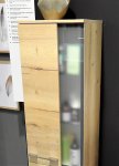 Marlin Bad 3160 - Motion | Hochschrank 40 cm 2 Tren | Kombination Holz & Glas