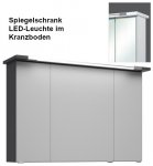 Pelipal Badmbel TrenTino 107/109/110 cm Front Glas | Set B | mit Spiegelschrank