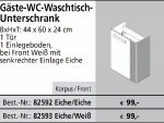 Fackelmann A-Vero Gste-WC Waschtischunterschrank 45 cm
