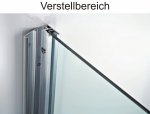 HSK Duschkabine Atelier D Nischdusche + Drehtr + Pendelbar