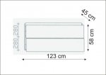 PCON WT-Unterschrank E2 | 2 Auszge | 130 cm [Laufen PRO Doppel-Waschtisch]