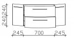 Pelipal Cassca Waschtischunterschrank 2 Auszge | 119 cm