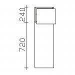 Pelipal PCON Highboard  | 1 Tr | 1 Auszug | Breite 30 cm | Hhe 96 cm