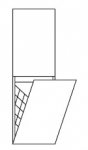 Pelipal PCON Highboard  | 1 Tr | 1 Wschekippe | Breite 30 cm | Hhe 96 cm
