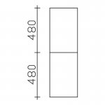 Pelipal PCON Highboard  | 2 Tren | Breite 30 cm | Hhe 96 cm