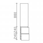 Pelipal PCON Midischrank | 1 Tr | 2 Auszge | Breite 30 cm | Hhe 136 cm
