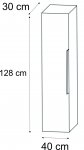 Puris Aspekt Mittelschrank Breite 40 cm | 1 Tr
