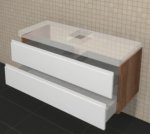 Puris Unique Badmöbel 122 cm | Waschtischunterschrank